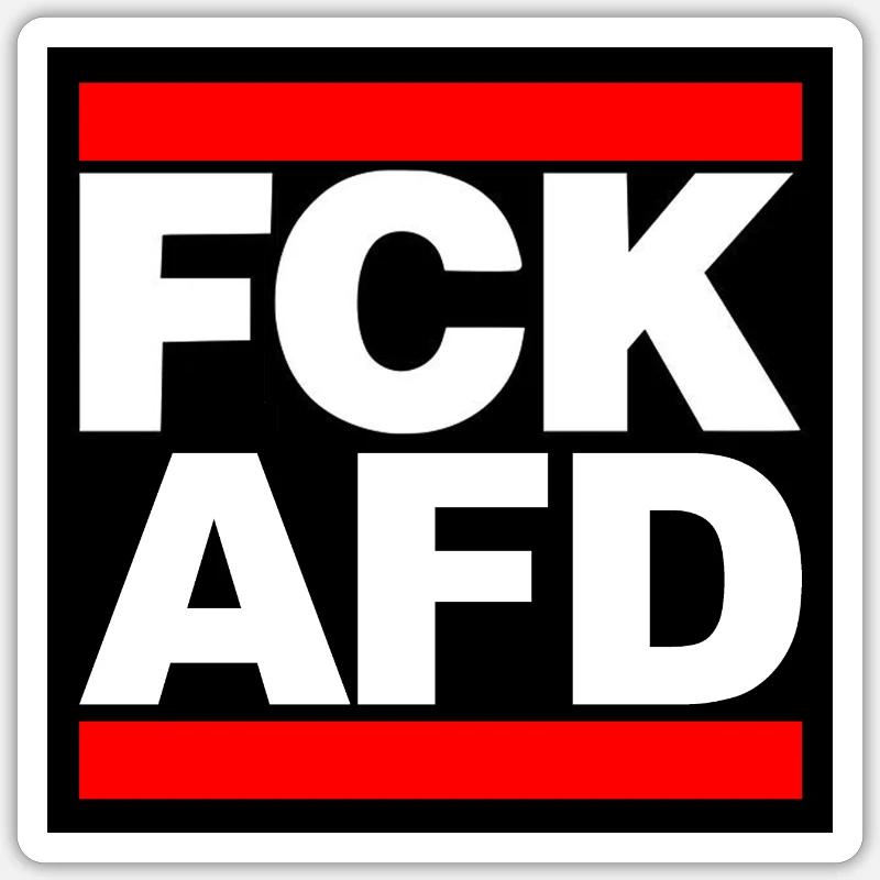 FCK AFD red capitals - Sticker Größe S (10 x 10 cm) - Mattweiß