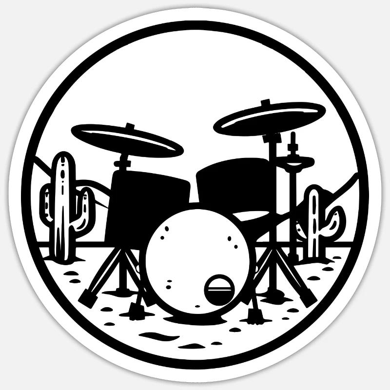 Drums Graphics Sticker size S (10 x 10 cm)
