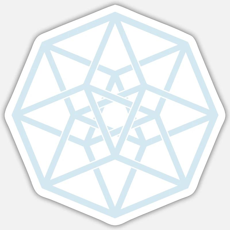 The Tesseract - Sticker size S (10 x 10 cm) - white matte