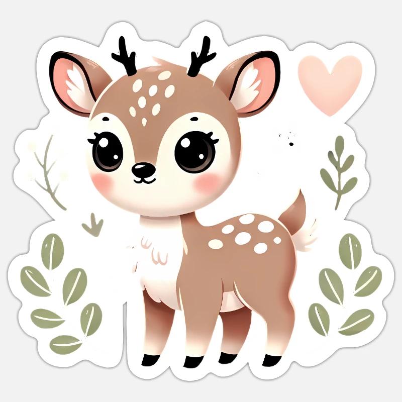 Adorable_D - Sticker taille S (10 x 10 cm) - blanc mat