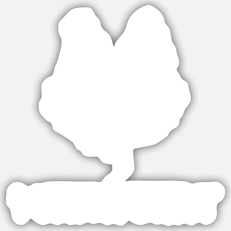 Punk à chat - Sticker taille S (10 x 10 cm) - blanc mat