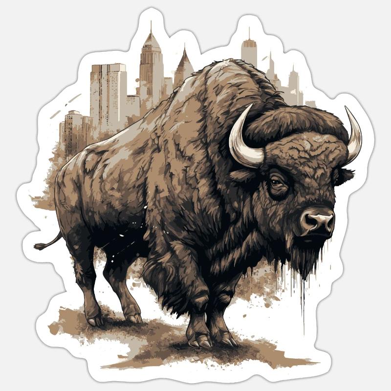 Buffle Sticker taille S (10 x 10 cm)