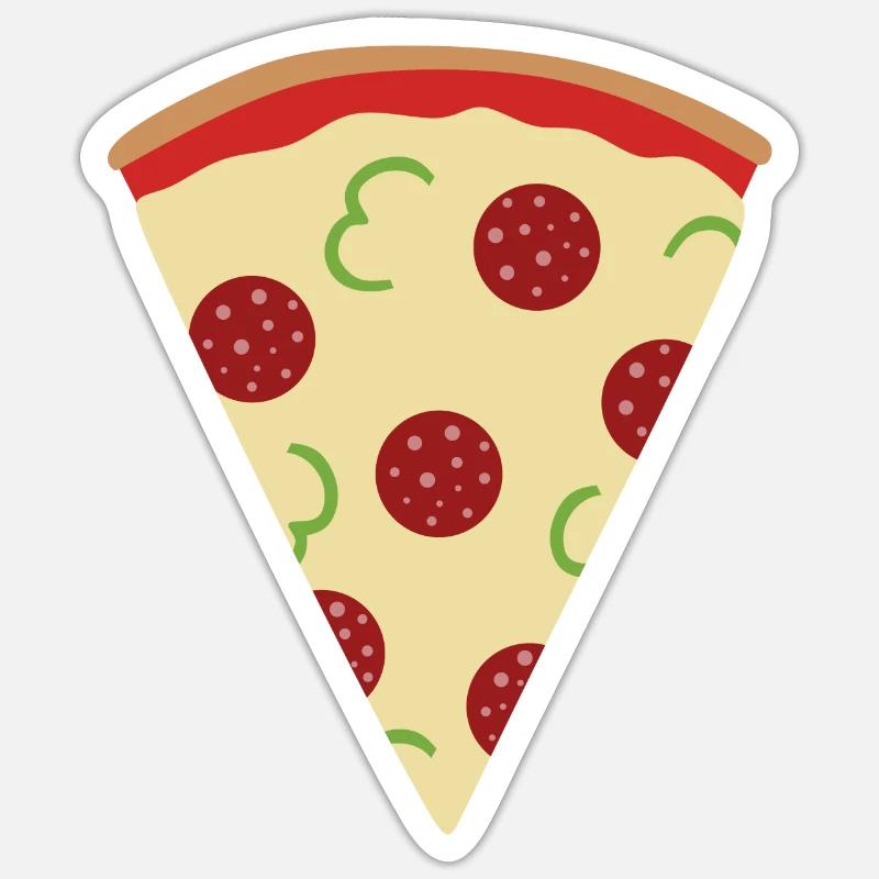 Pizza - Sticker taille S (10 x 10 cm) - blanc mat