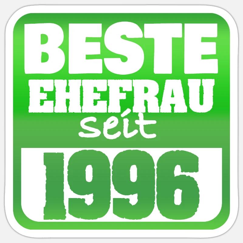1996 - Sticker taille S (10 x 10 cm) - blanc mat