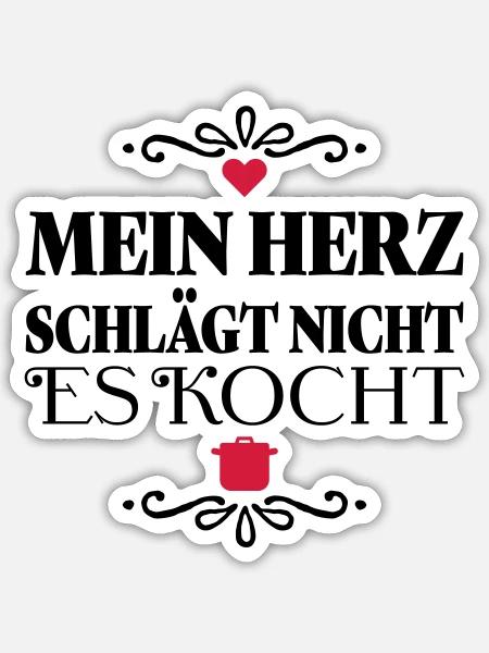 Lustige Sprüche für Köche - Sticker Größe S (10 x 10 cm) - Mattweiß
