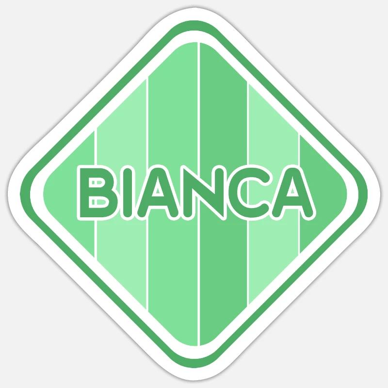Cadeau pour Bianca - Sticker taille S (10 x 10 cm) - blanc mat