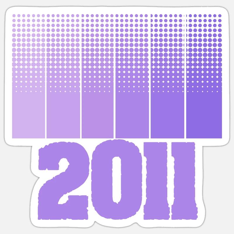 2011 - Sticker size S (10 x 10 cm) - white matte