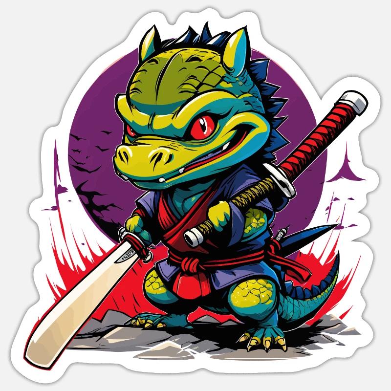 Ninja Dragon 1 - Sticker size S (10 x 10 cm) - white matte