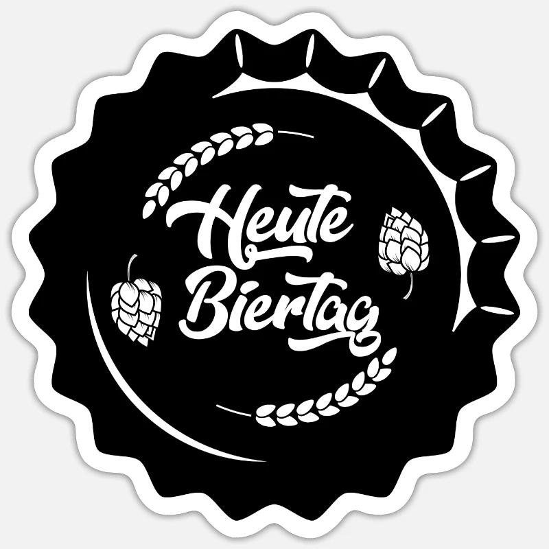 Bier heute 2 Sticker Größe S (10 x 10 cm)