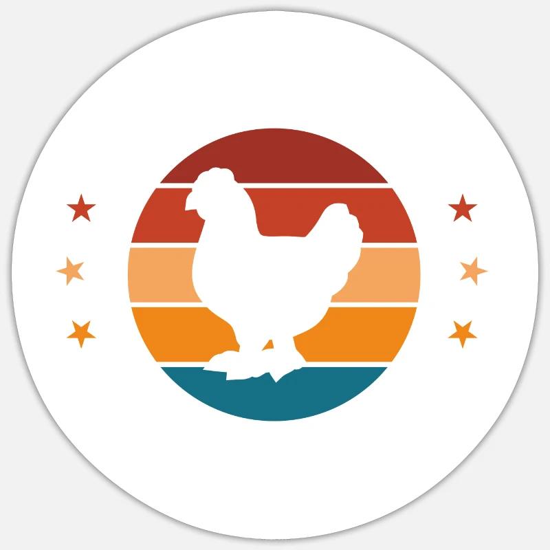 Chicken Sticker Größe S (10 x 10 cm)