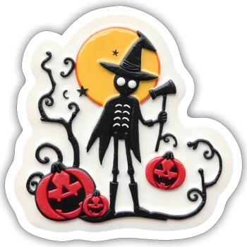Spooky Halloween - Sticker size S (10 x 10 cm) - white matte - Front