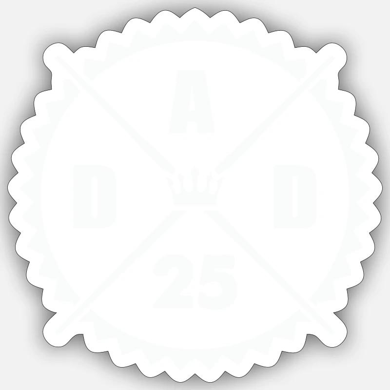 Dad 25 - Sticker size S (10 x 10 cm) - white matte