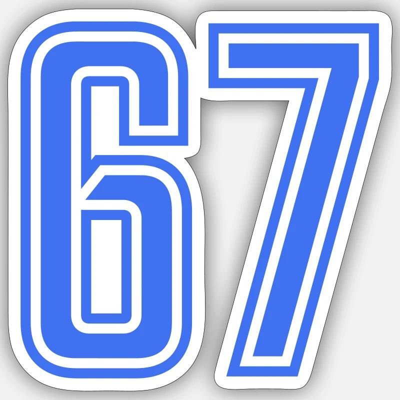 67 - Sticker taille S (10 x 10 cm) - blanc mat