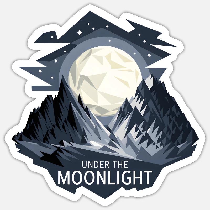 Under The Moonlight - Sticker size S (10 x 10 cm) - white matte