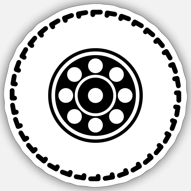 Pneu tout-terrain 4x4 Mud Tire - Sticker taille S (10 x 10 cm) - blanc mat