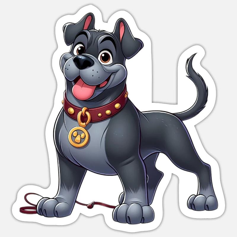 Cane Corso - Sticker Größe S (10 x 10 cm) - Mattweiß