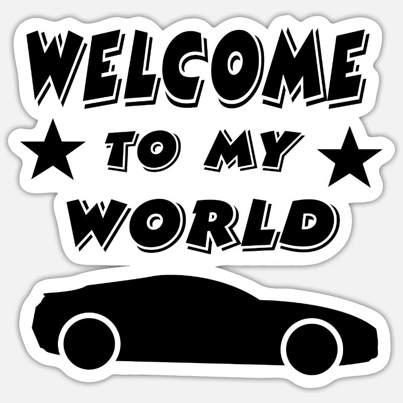 Auto - Sticker Größe S (10 x 10 cm) - Mattweiß