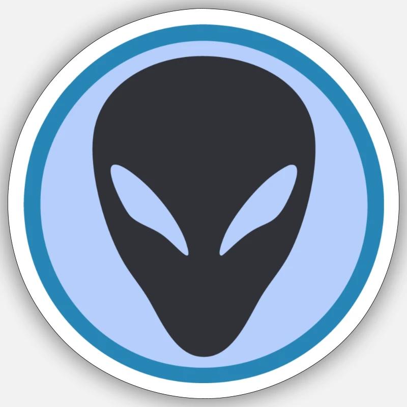 Alien - Sticker Größe S (10 x 10 cm) - Mattweiß
