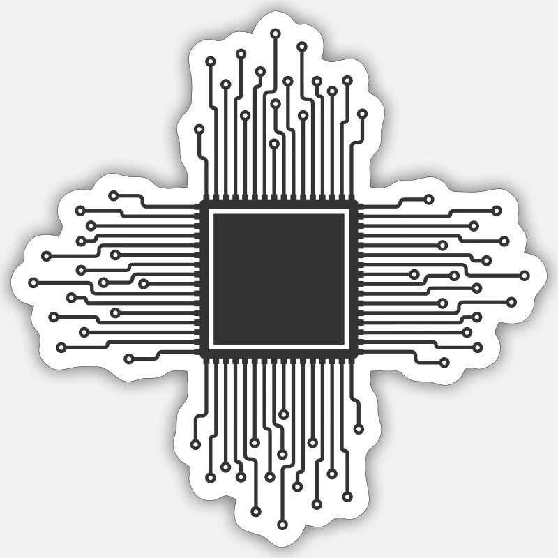 Microchip CPU AI Sticker size S (10 x 10 cm)