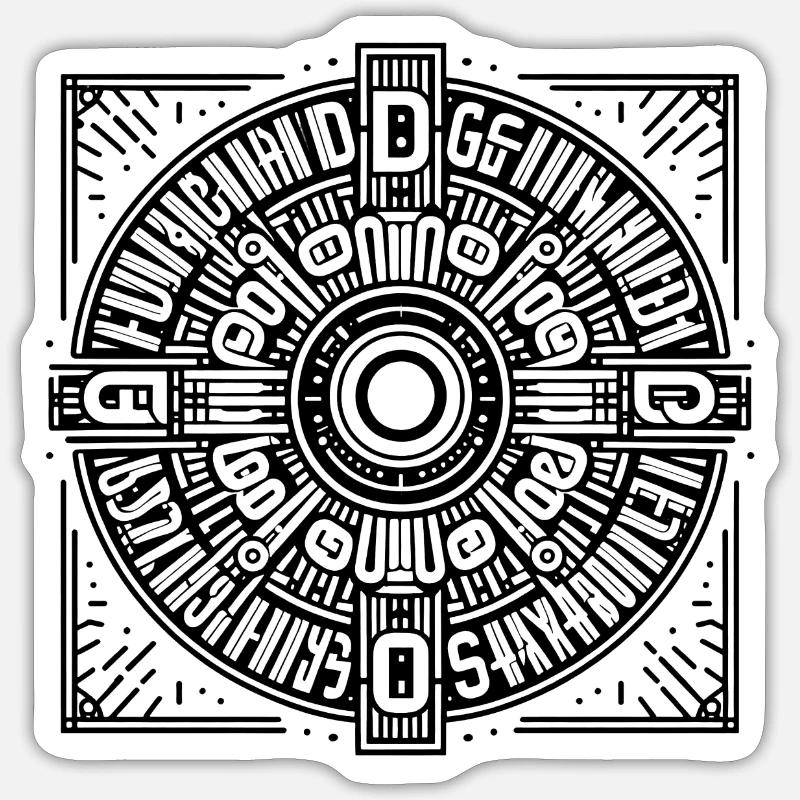 Ki Design Pattern | undefinied circle - Sticker size S (10 x 10 cm) - white matte