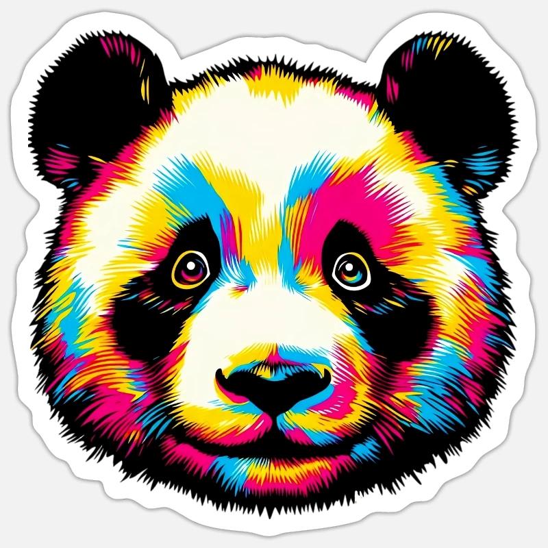 Panda - Sticker size S (10 x 10 cm) - white matte