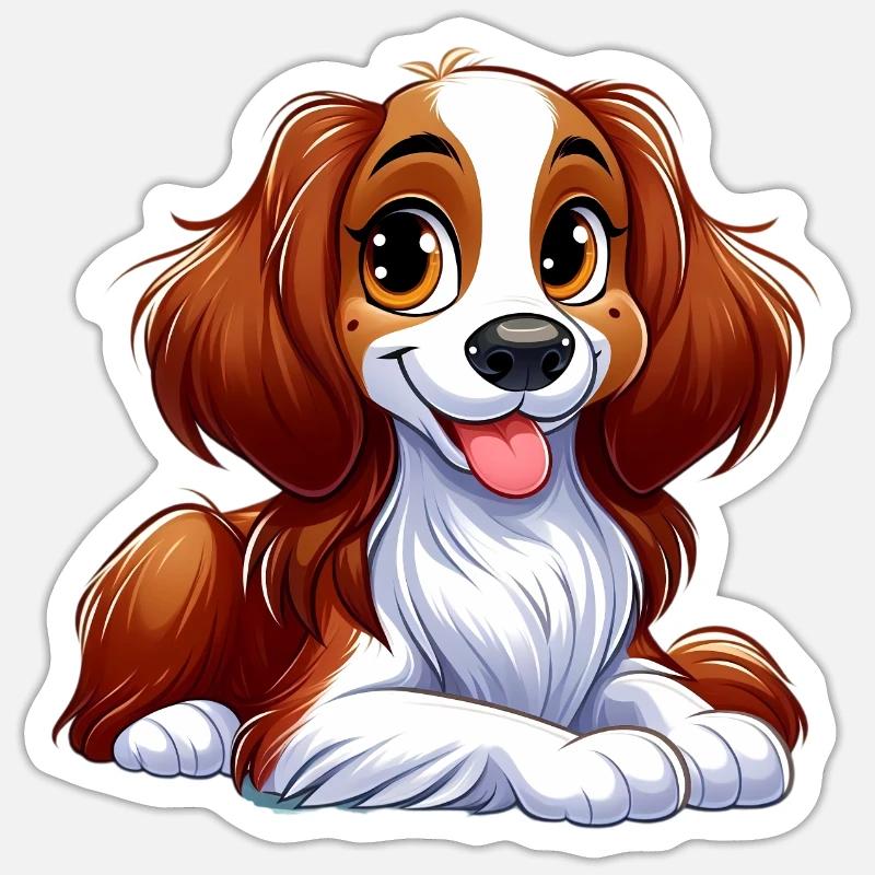 Brittany Spaniel 12 - Sticker size S (10 x 10 cm) - white matte