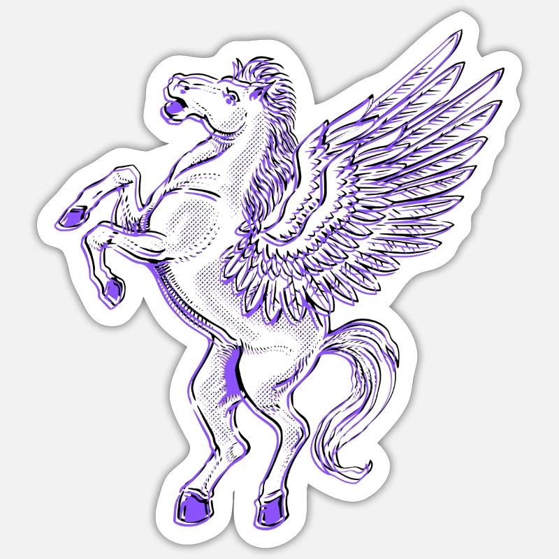 PEGASE - Sticker size S (10 x 10 cm) - white matte