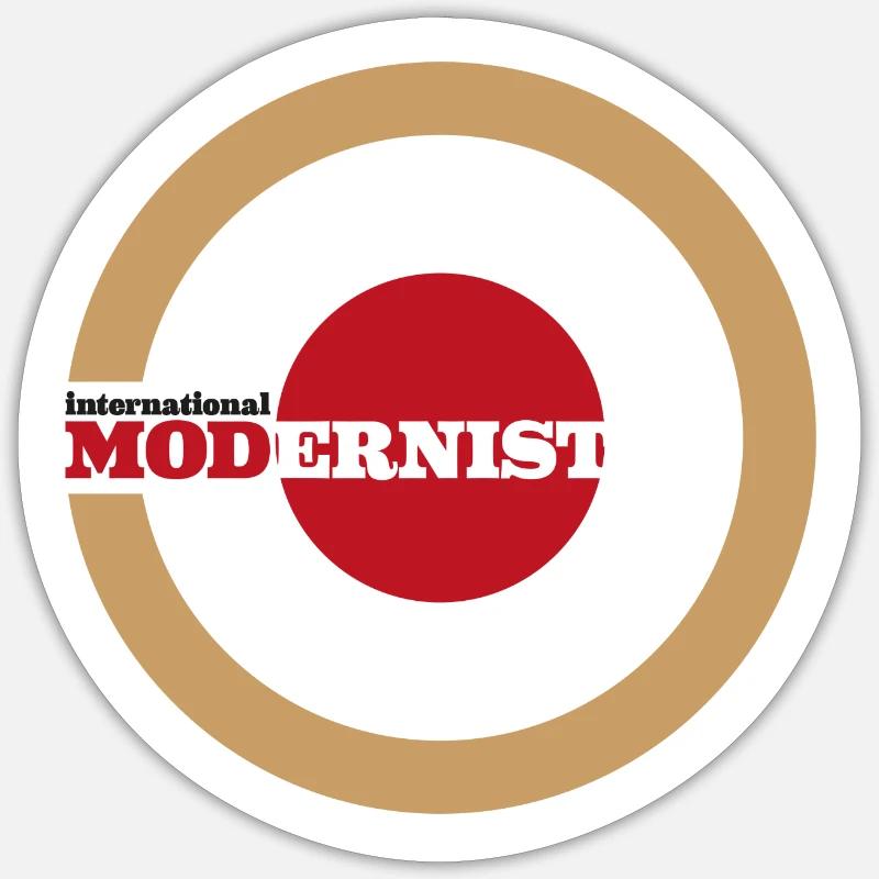Modernist Target - Sticker taille S (10 x 10 cm) - blanc mat