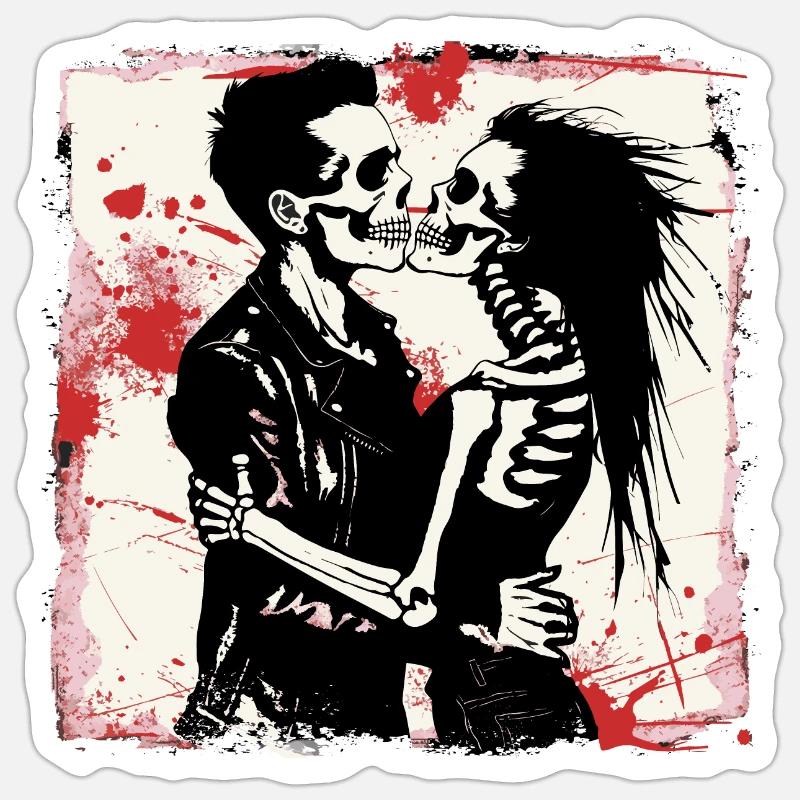 L’amour éternel du rock’n roll Sticker taille S (10 x 10 cm)