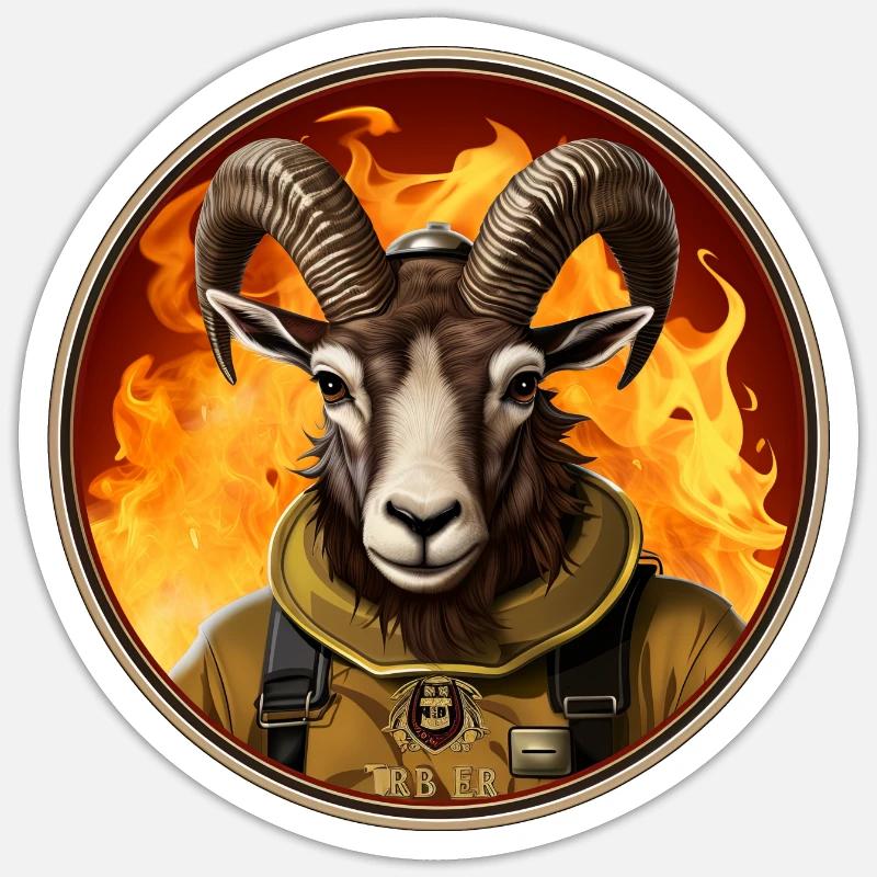 Steinbock Fire Brigade Sticker size S (10 x 10 cm)