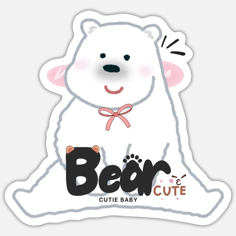 Bear - Sticker size S (10 x 10 cm) - white matte