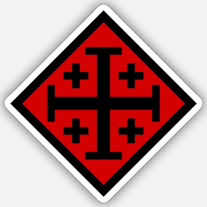 Croix de Jérusalem Sticker taille S (10 x 10 cm)