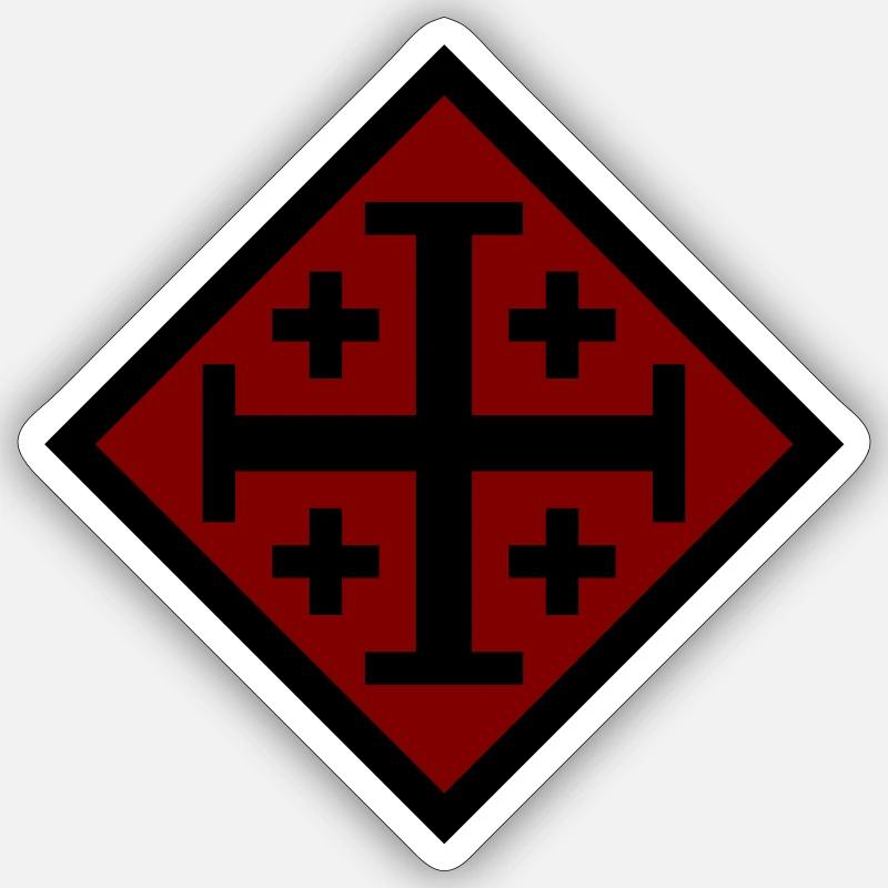 Croix de Jérusalem Sticker taille S (10 x 10 cm)