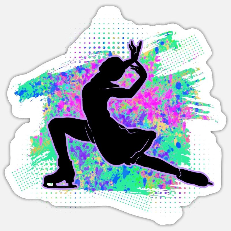 skating - Sticker size S (10 x 10 cm) - white matte