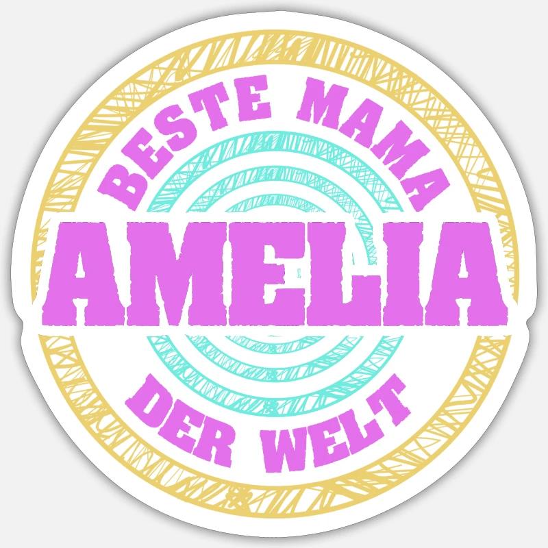 Mère Amélia - Sticker taille S (10 x 10 cm) - blanc mat