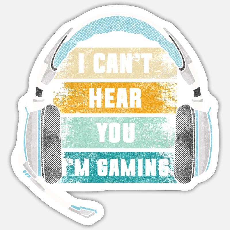 Gaming Streaming - Sticker size S (10 x 10 cm) - white matte
