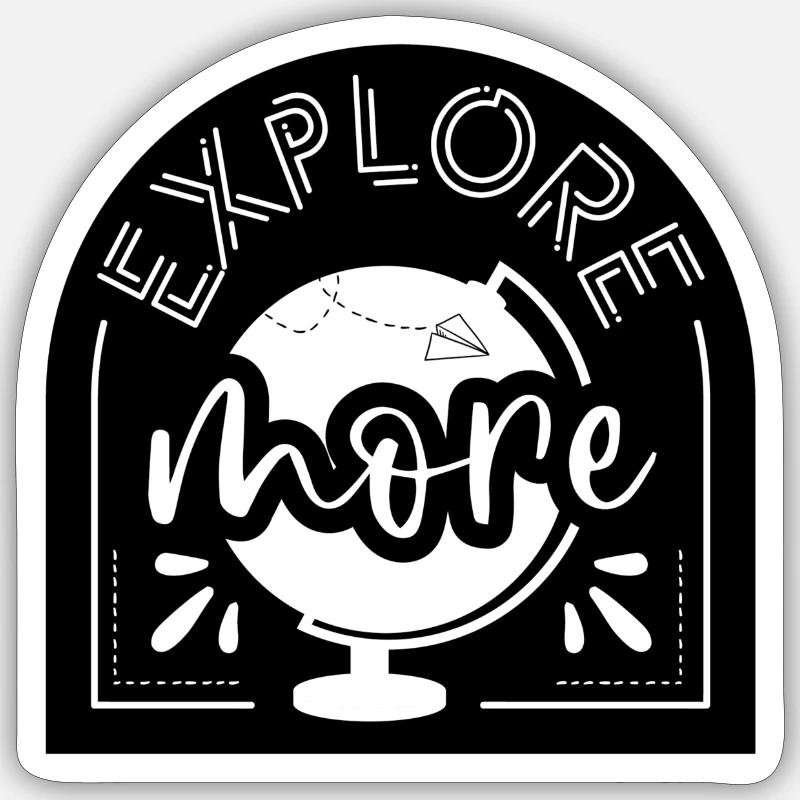 Explore more - Sticker size S (10 x 10 cm) - white matte