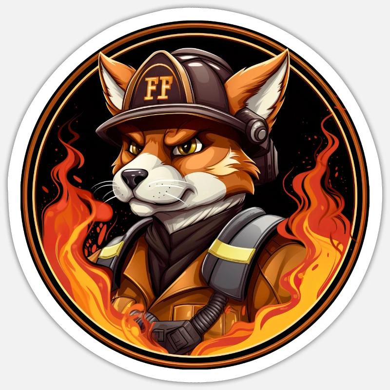 Fuchs Fire Brigade Sticker size S (10 x 10 cm)
