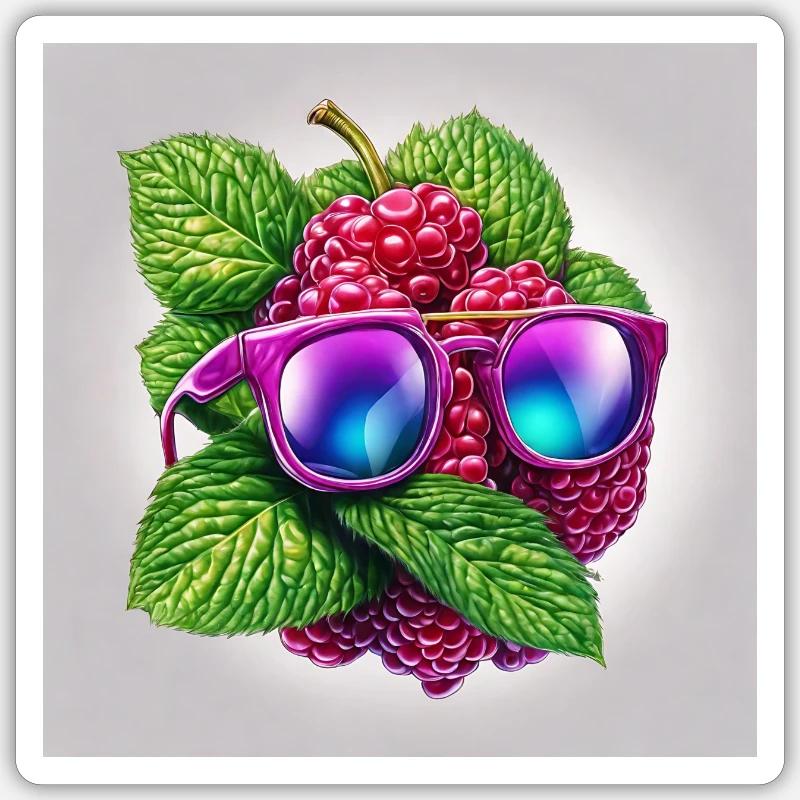 HERE COMES THE RASPBERRY Sticker Größe S (10 x 10 cm)