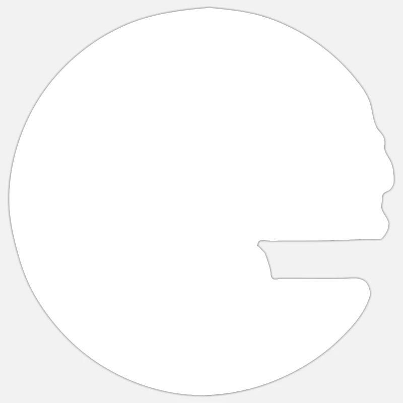Buddha, Zen Circle - Sticker size S (10 x 10 cm) - white matte
