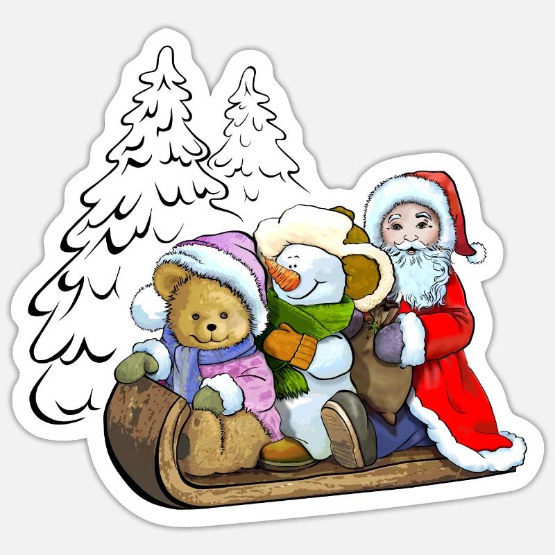 Sledging - Sticker size S (10 x 10 cm) - white matte