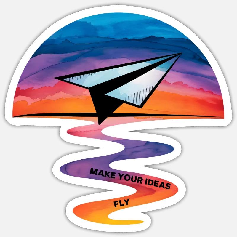 Make Your Ideas Fly Sticker size S (10 x 10 cm)