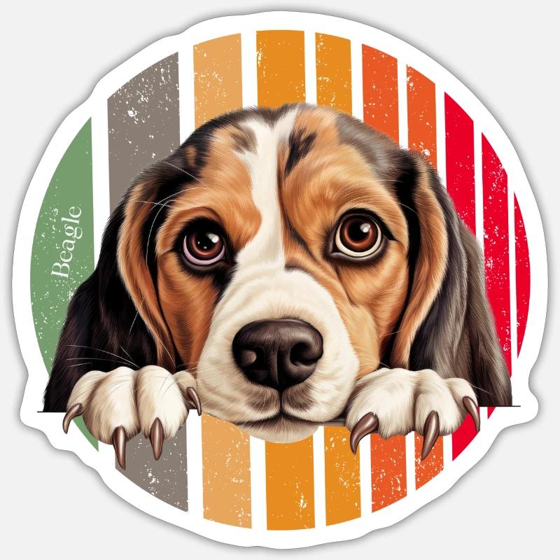 Beagle Sticker Größe S (10 x 10 cm)