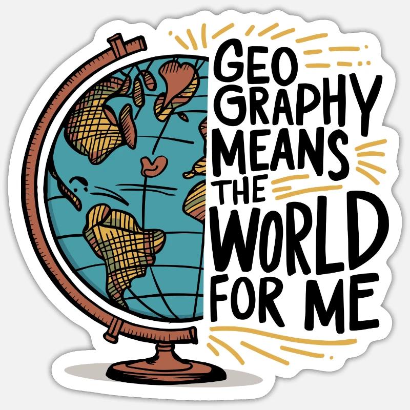 Die Welt durch Geografie verstehen Sticker Größe S (10 x 10 cm)
