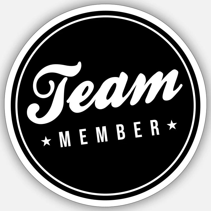 Team Mitglied Sticker Größe S (10 x 10 cm)