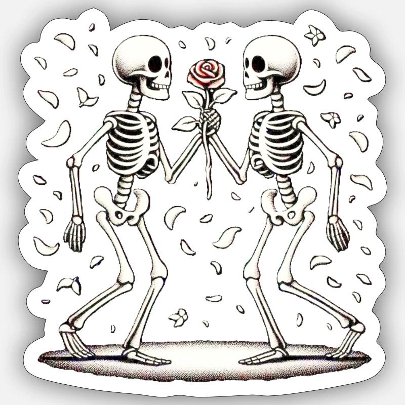 Amour éternel - Sticker taille S (10 x 10 cm) - blanc mat