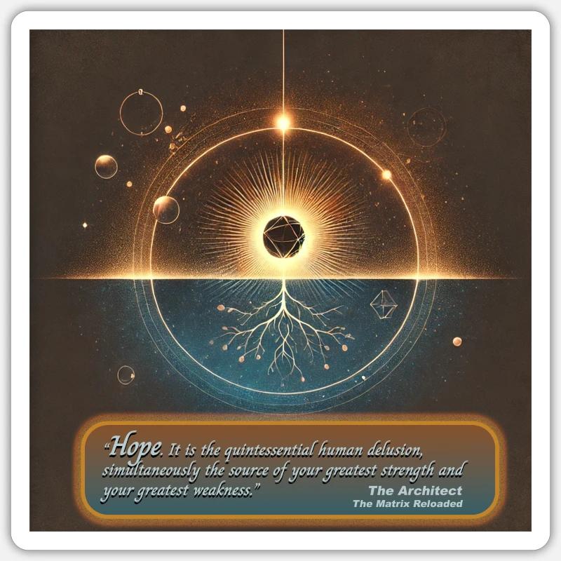 Hope by The Architech - Sticker size S (10 x 10 cm) - white matte