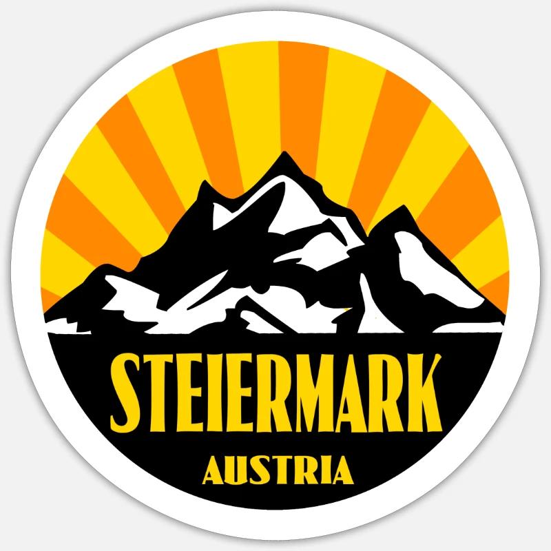 Styria - Sticker size S (10 x 10 cm) - white matte