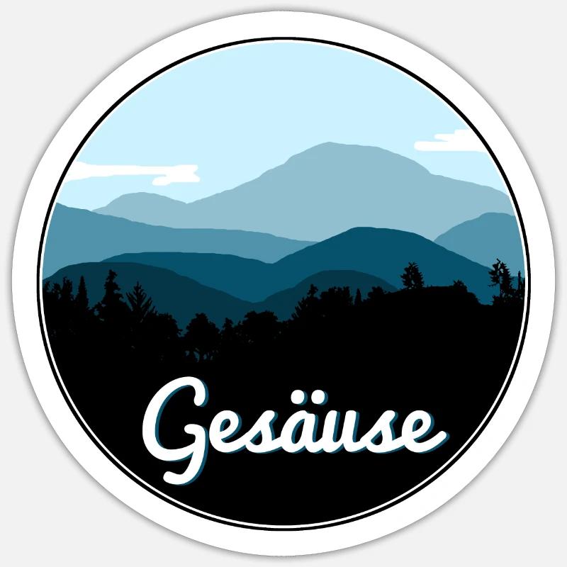 Gesäuse - Sticker taille S (10 x 10 cm) - blanc mat
