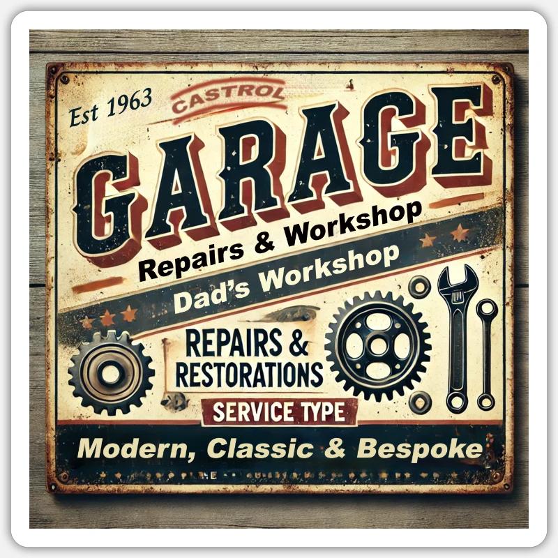 Dads Workshop Sticker size S (10 x 10 cm)